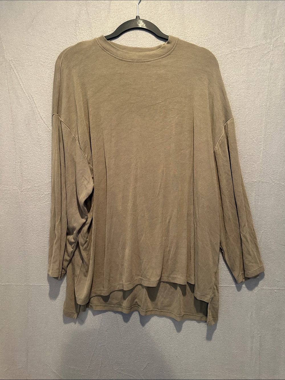 Everyday Oversized Long Sleeve Tee - Taupe